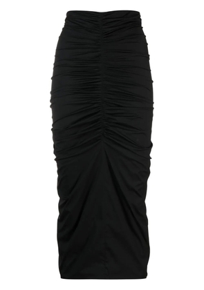 Philosophy Di Lorenzo Serafini gathered detailing midi skirt - Black