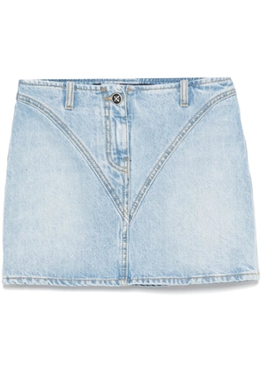 John Richmond logo-lettering mini skirt - Blue