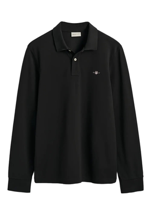 Gant long-sleeve pique rugby polo shirt - Black