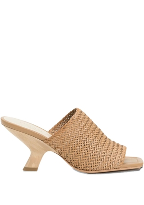 TWINSET woven leather heeled sandals - Neutrals