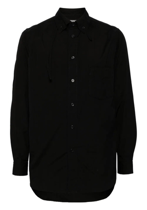Yohji Yamamoto chain-stitch poplin shirt - Black