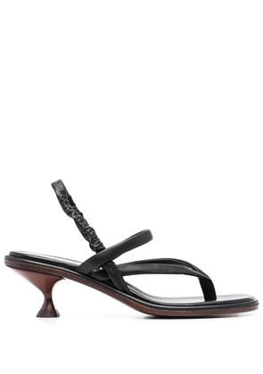 Tod's thong-strap leather slingback sandals - Black