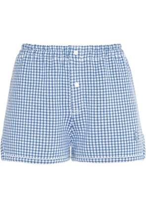 Barrie checked shorts - Blue