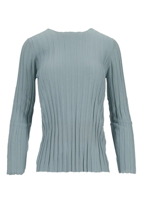La-Rose ribbed crew-neck top - Blue