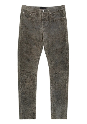 Purple Brand leather trousers - Black