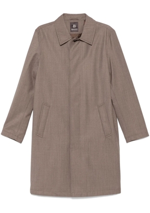 Boggi Milano mélange-effect coat - Brown