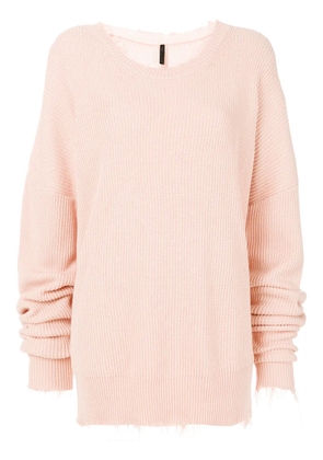UNRAVEL PROJECT distressed ribbed jumper - Pink