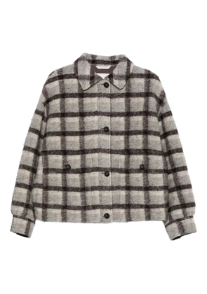 Marc O'Polo check-pattern wool jacket - Grey