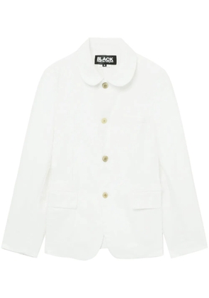 Black Comme Des Garçons rounded-collar single-breasted jacket - White