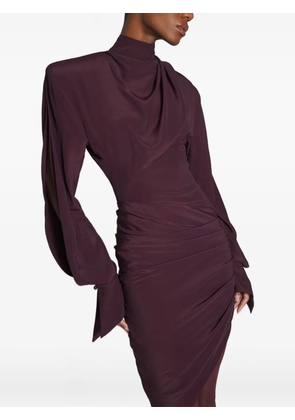 Mugler long-sleeve mini dress - Red