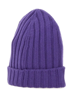 Gran Sasso ribbed beanie hat - Purple