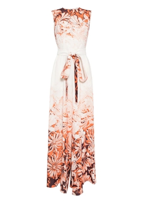 Saiid Kobeisy floral-print wide-leg jumpsuit - White
