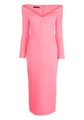 Alex Perry Deryn off-shoulder midi dress - Pink