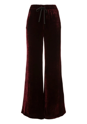 UNRAVEL PROJECT velvet wide leg trousers - Red