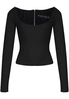 Gloria Coelho scoop-neck top - Black