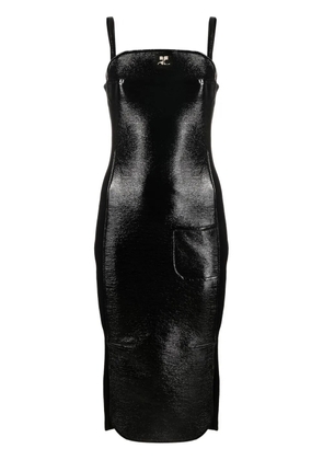 Courrèges bodycon panelled dress - Black
