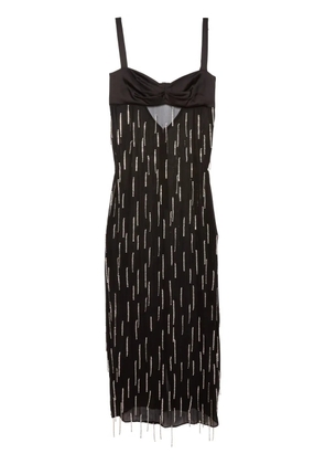 Fleur Du Mal Dangling Stones midi dress - Black
