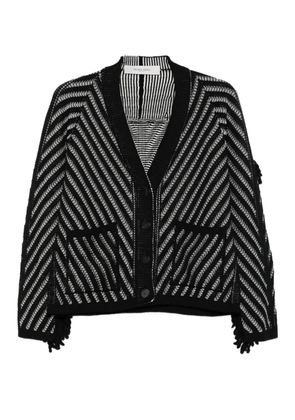 Golden Goose striped wool cardigan - Black