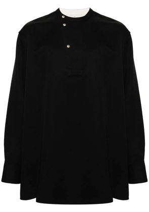 OAMC asymmetric wool shirt - Black