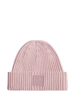 Maison Kitsuné logo-patch beanie - Pink
