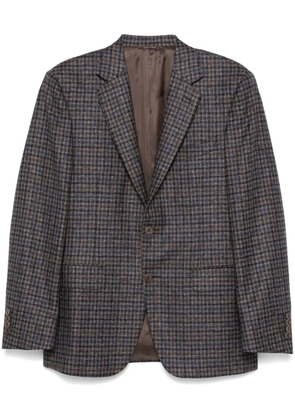 Canali plaid-check blazer - Brown