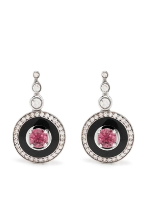 Selim Mouzannar 18kt white gold Mina rhodolite earrings - Silver