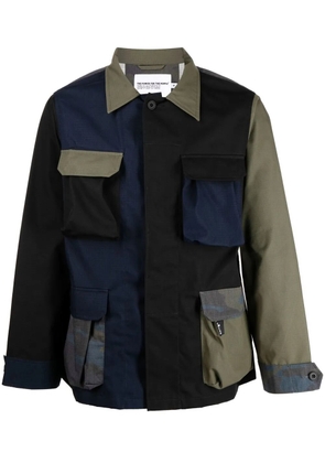 The Power For The People panelled-design military jacket - Multicolour
