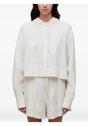 Osklen Bordado Concha hooded shell-stitch jacket - White