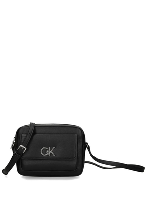 Calvin Klein logo-lettering crossbody bag - Black
