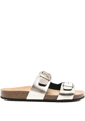 Geox Brionia buckle-detail suede sandals - Gold