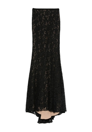 Gemy Maalouf lace-pattern long skirt - Black
