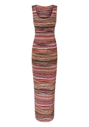 Missoni wave-motif maxi dress - Red