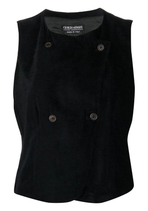 Giorgio Armani Pre-Owned 1990s corduroy double-breasted vest - Black