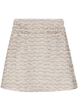 SHIATZY CHEN tweed A-line miniskirt - Grey