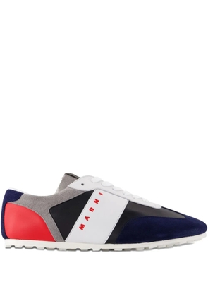 Marni calfskin panelled sneakers - Blue
