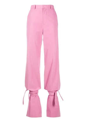 The Attico high-waisted tie-ankle trousers - Pink