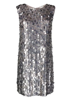 P.A.R.O.S.H. sequined sleeveless dress - Silver