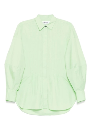 Enföld random-tuck shirt - Green