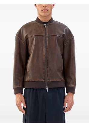 Unreal Fur boxy-fit bomber jacket - Brown