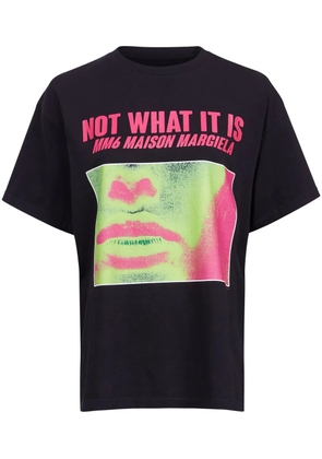 MM6 Maison Margiela graphic-print cotton T-shirt - Black