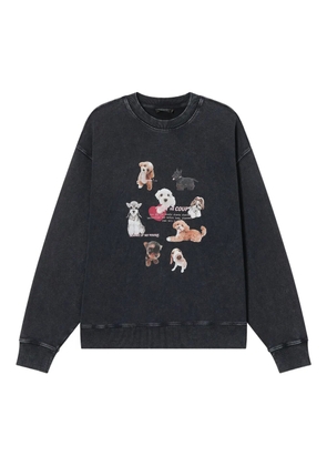 tout a coup dog-print sweatshirt - Grey