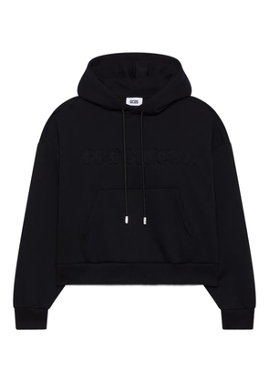 GCDS embroidery-logo hoodie - Black