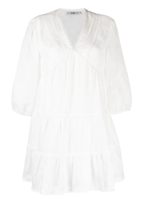 b+ab flared short dress - White