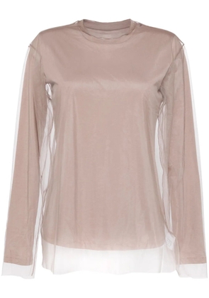 JNBY mesh loose t-shirt - Neutrals