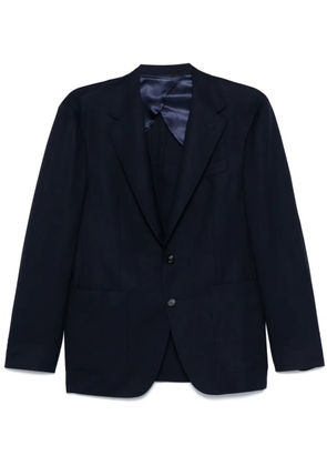 Canali fitted fine knit blazer - Blue