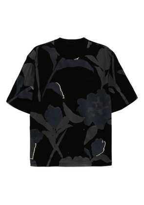 CROQUIS plant-printed T-shirt - Black