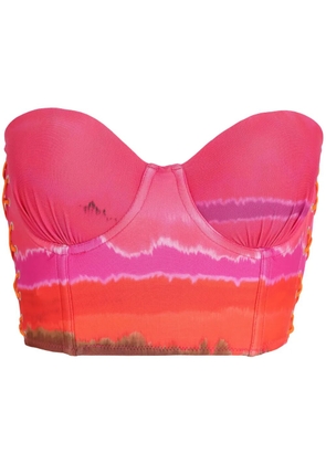 Amir Slama corset crop top - Pink