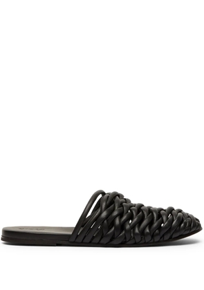 Marsèll Steccoblocco braided leather mules - Black