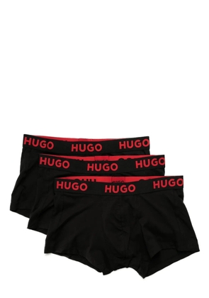 HUGO logo-waistband lyocell-blend boxers (pack of three) - Black