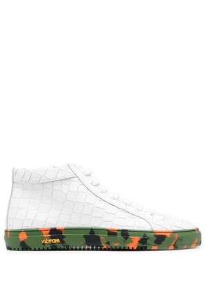 Hide&Jack crocodile effect sneakers - White